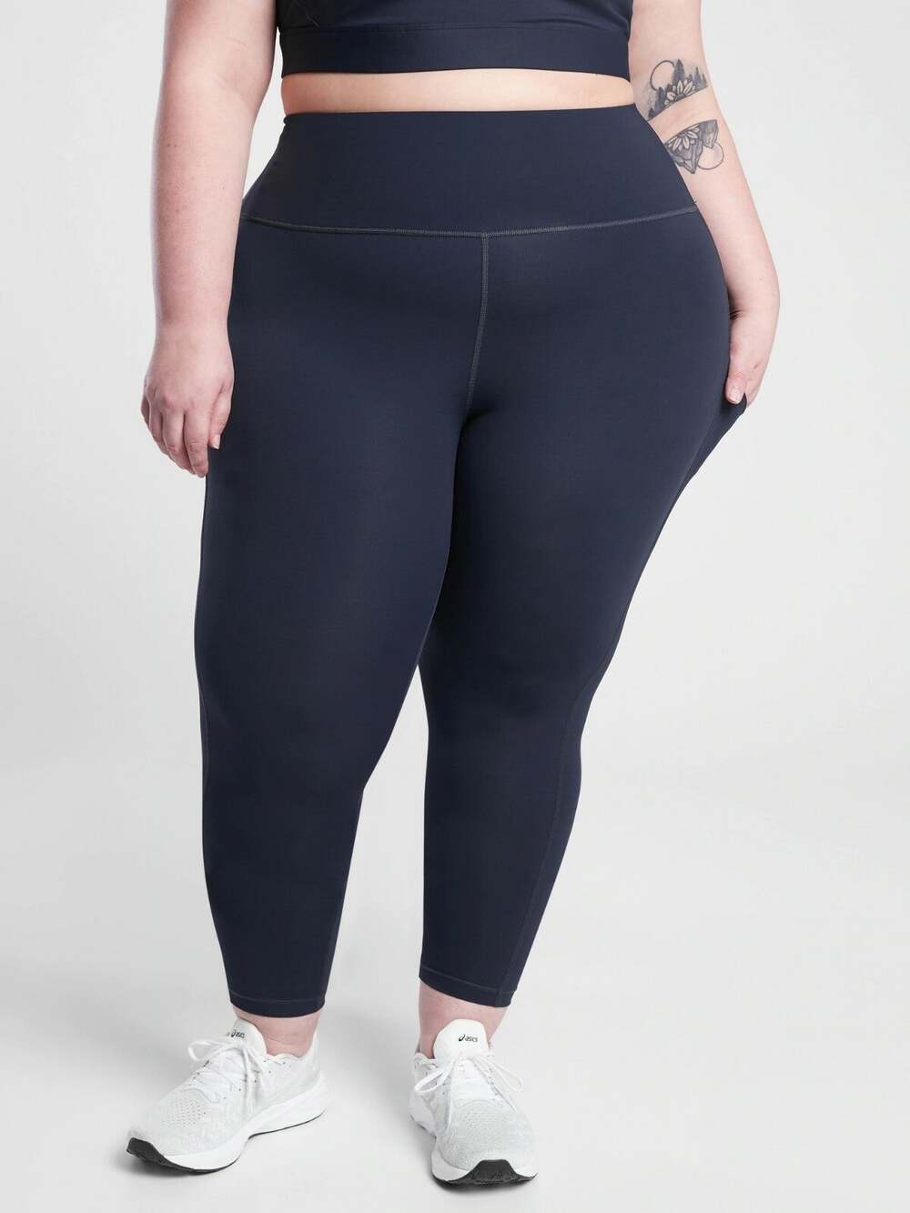 EUC Athleta Ultimate Stash Pocket 7/8 Tight, NAVY SIZE 1X 1 X #531262 W0115H
